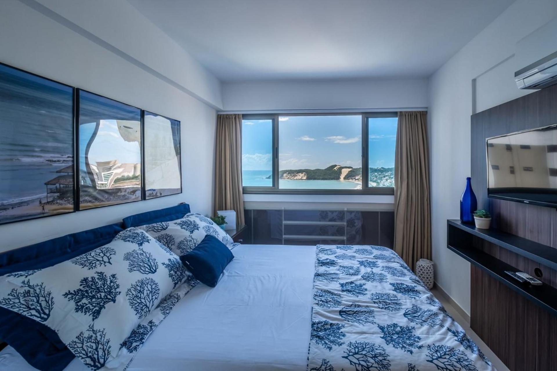 Flat Com 2 Quartos E Vista Mar Da Praia De Pontanegra-Wifi 300 Mb-Garagem-Familia-Criancas-Piscina-Pet Friendly ناتال المظهر الخارجي الصورة