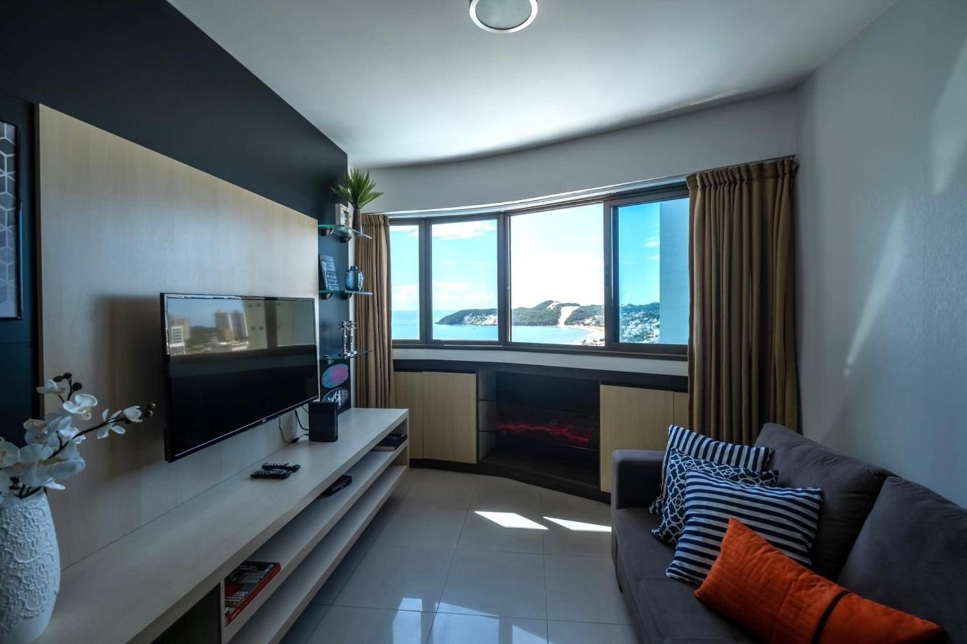 Flat Com 2 Quartos E Vista Mar Da Praia De Pontanegra-Wifi 300 Mb-Garagem-Familia-Criancas-Piscina-Pet Friendly ناتال المظهر الخارجي الصورة